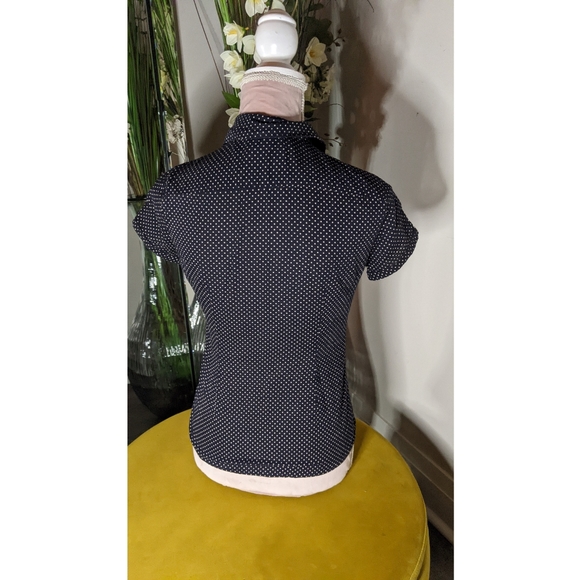 Nautica Polkadot Blouse Size 0 - Picture 2 of 3